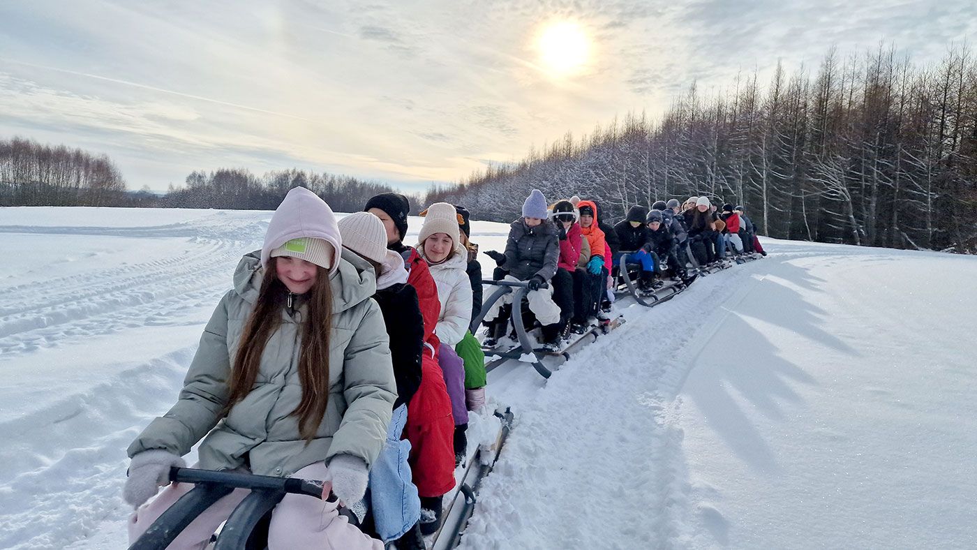 Kulig klas 6a i 6b w Ranczo Pstrągowa